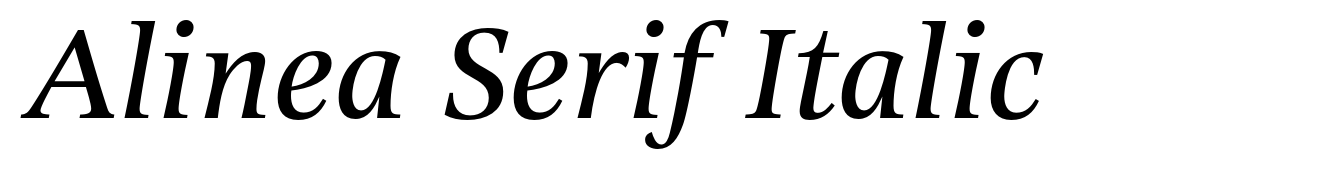 Alinea Serif Italic